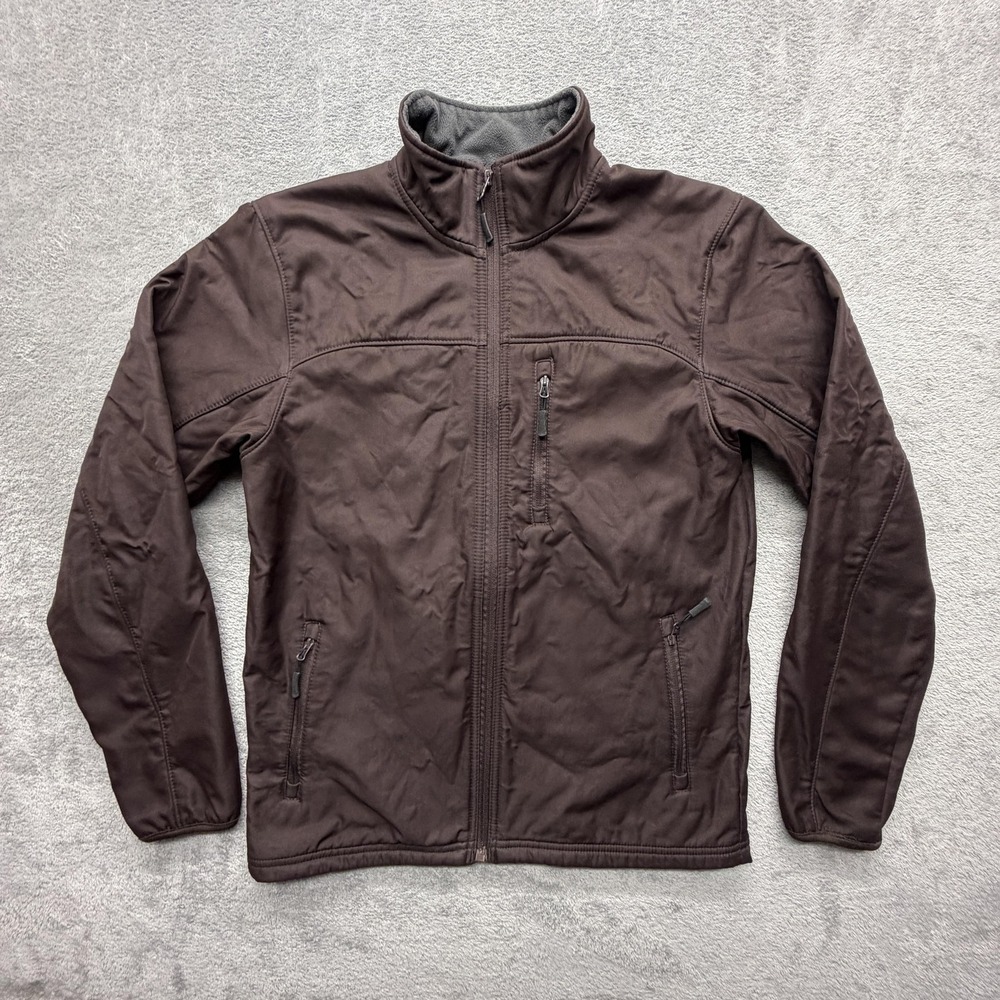 C9 By Champion Jacket Mens Small Brown Softshell‎ Fleece Lined Full Zip D5677
